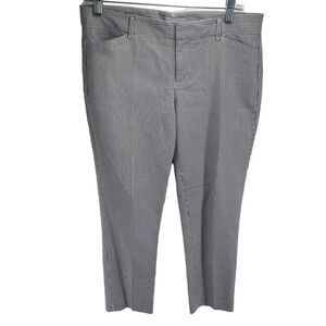 Gap Women's Stretch High Waist Band Slim Fit Crop Pants 4 Strip Black & White